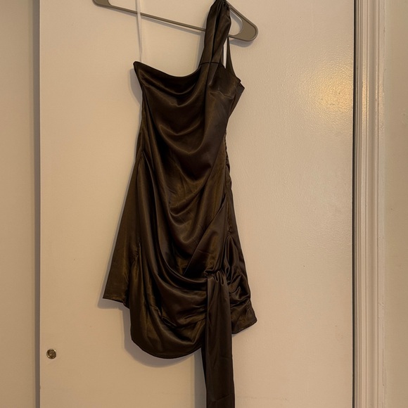 Superdown Olive One-Shoulder Mini Dress - Picture 2 of 3